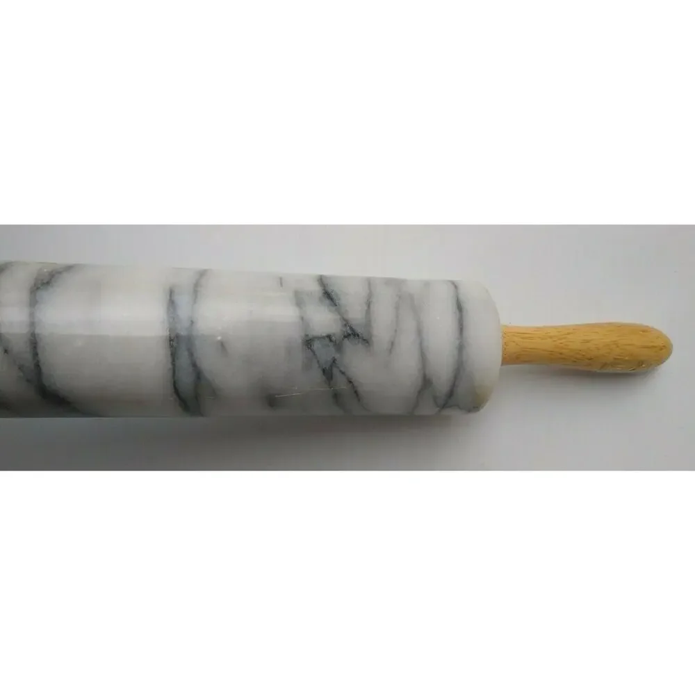 Heavy Marble Rolling Pin With Wooden Handles 18
